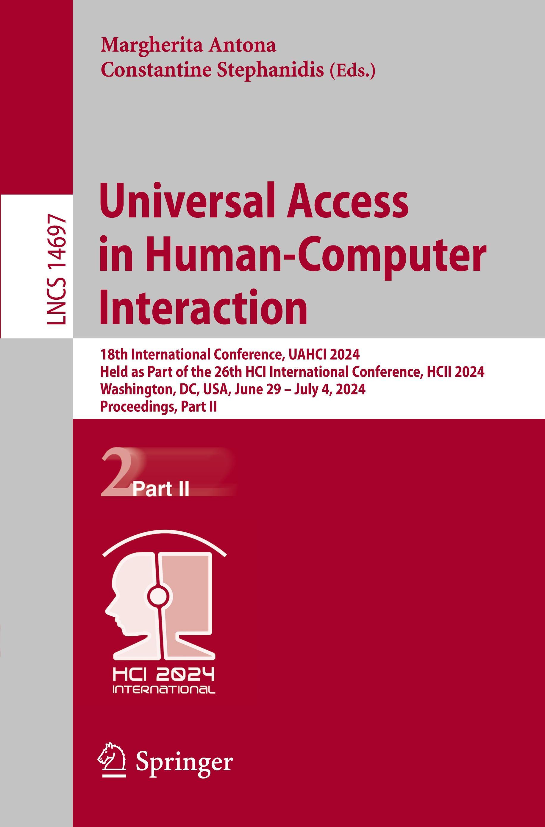 Sonstige Verlage Universal Access in Human-Computer Interaction