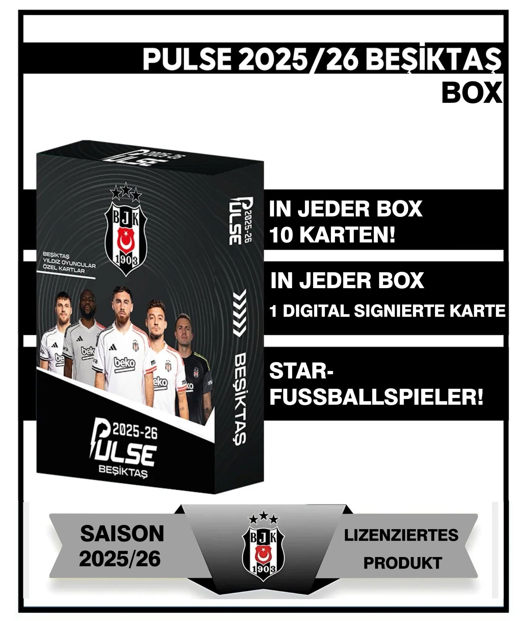 Jungengel Besiktas Fußball Sammelkarten 2025/26 Box 10 Karten