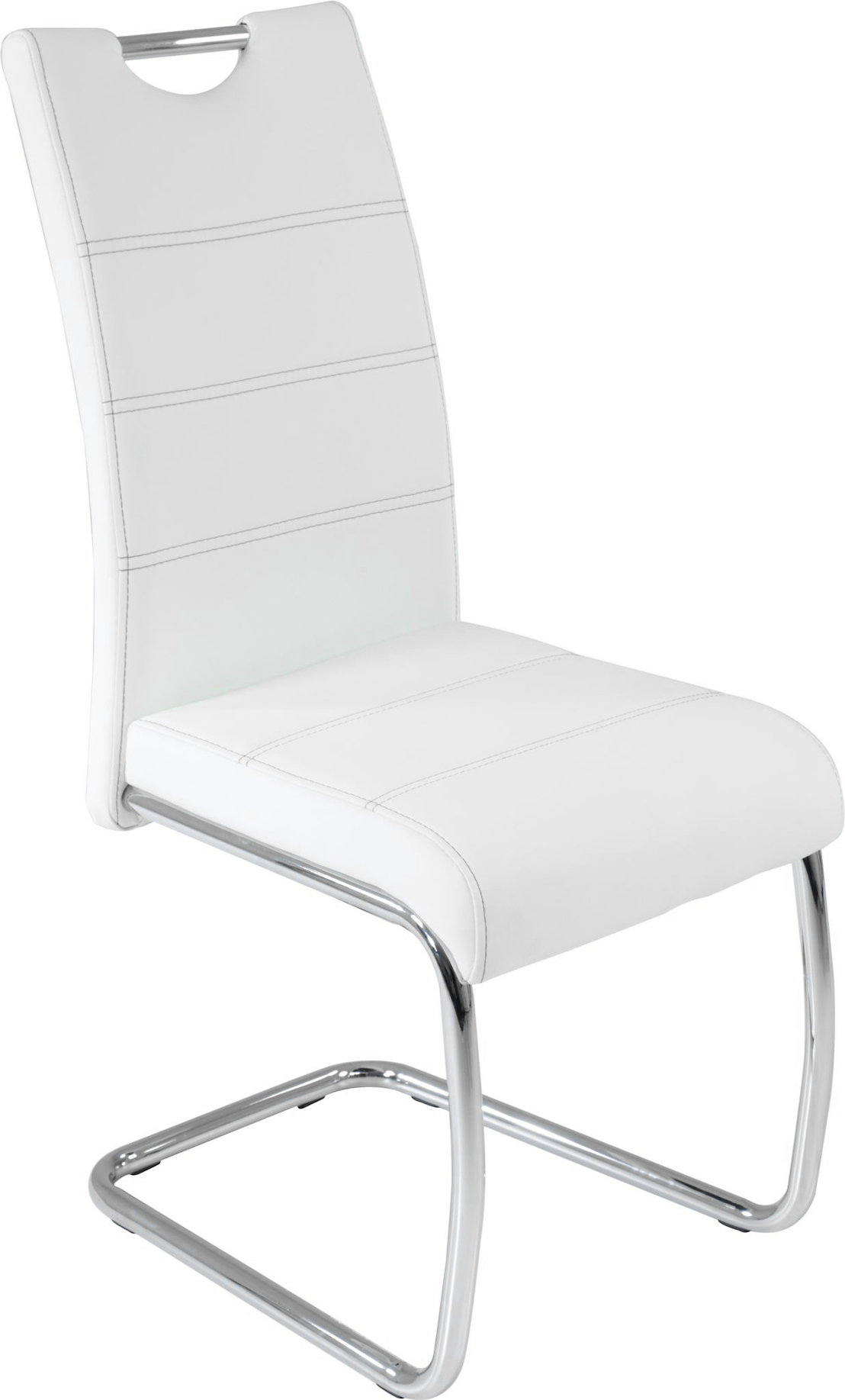 Freischwinger HARPER HANDA BHT 43x98x59 cm weiß Polsterstuhl Esszimmerstuhl 999971