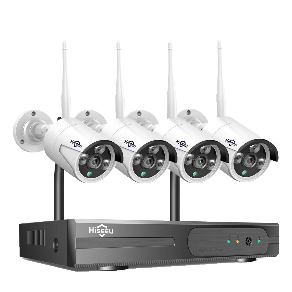 WiFi video monitorovací systém, 10CH NVR, 4 kamery, detekcia humanoidov, žiadne, 5MP 10CH NVR 4 kamery
