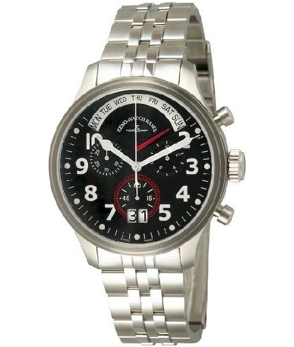 Zeno-Watch - Náramkové hodinky - Pánske - Oversized Pilot Retrograde - 4259-8040NQ-b1M