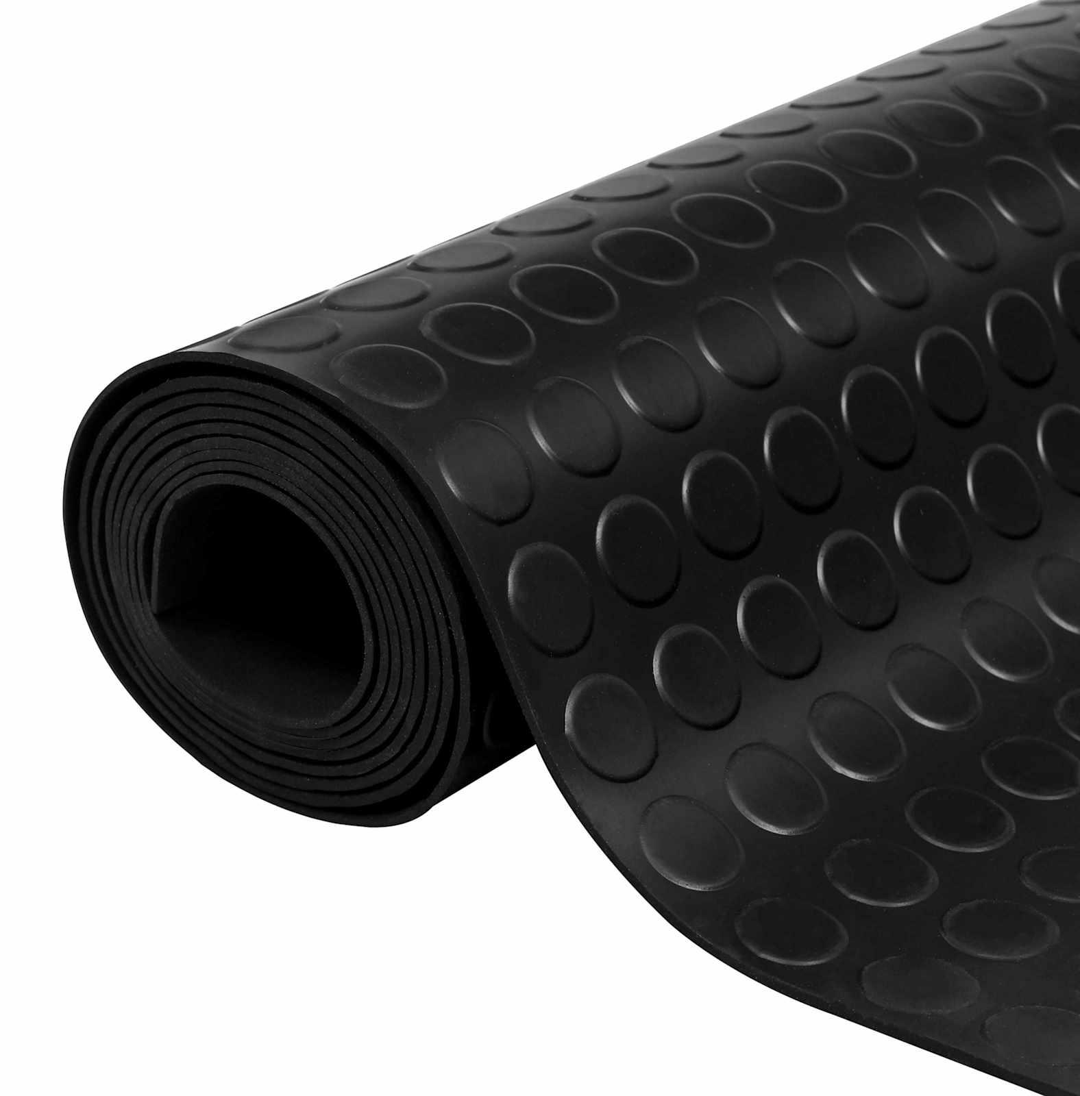 vidaXL Bodenbelag Schwarz 1,5 x 2 m Gummi 42046732