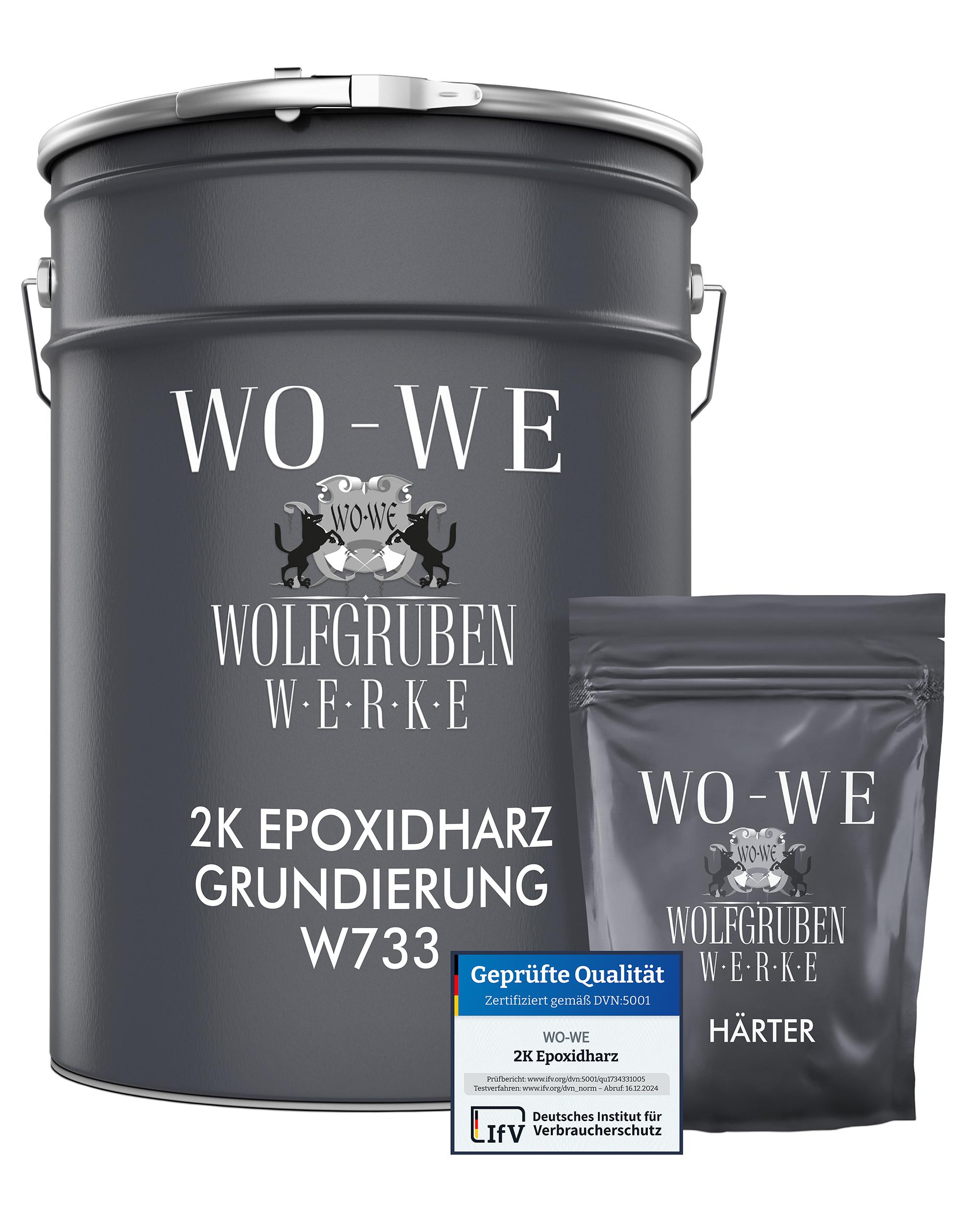 WO-WE 2K Grundierung Epoxidharz Haftgrund Beschichtung Haftgrundierung Tiefengrund W733 - 3Kg