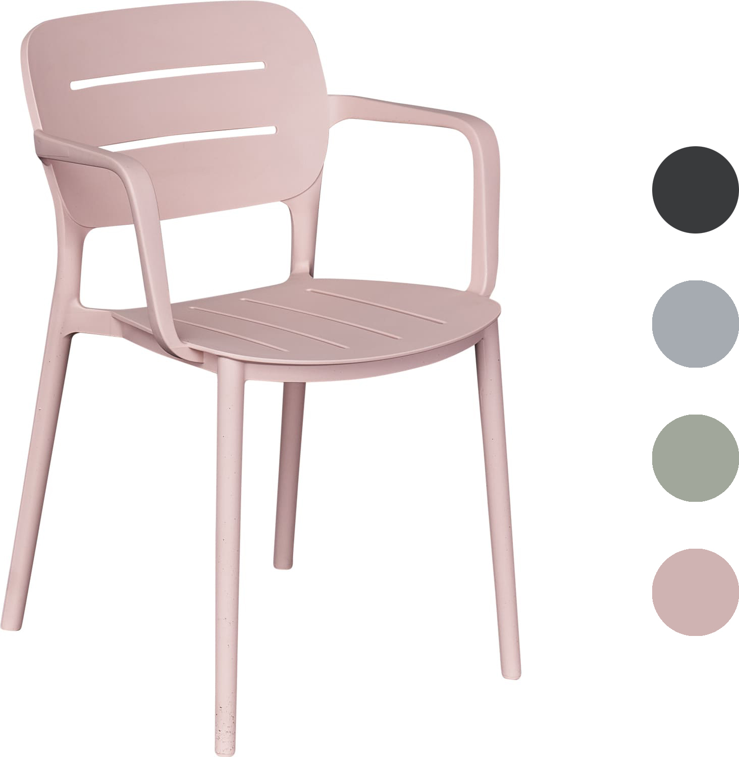 dasmöbelwerk Stapelstuhl Utah Gartenstuhl Bistrostuhl Kunststoffstuhl Rosa 259977MW