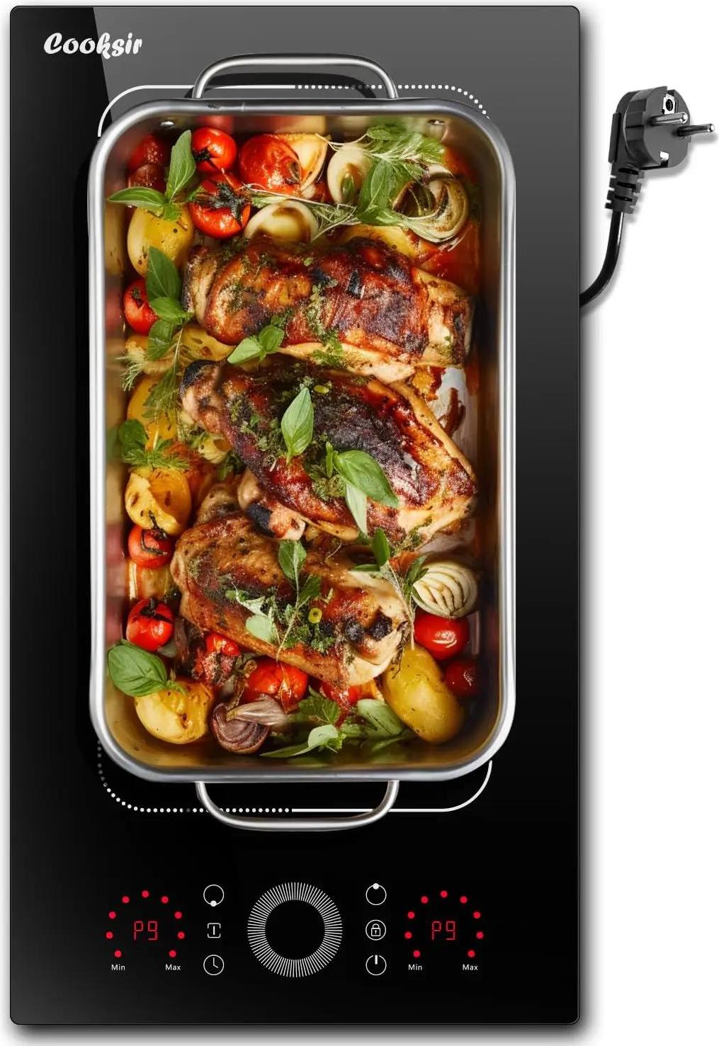 Indukčná varná doska, vstavaná, dve varné zóny, čierna