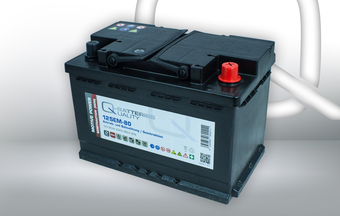 Akku Sys Akkumulator- und Batterietechnik Nord GmbH Quality-Batteries 12SEM-80 12V/80Ah 278x175x190mm>>>>
