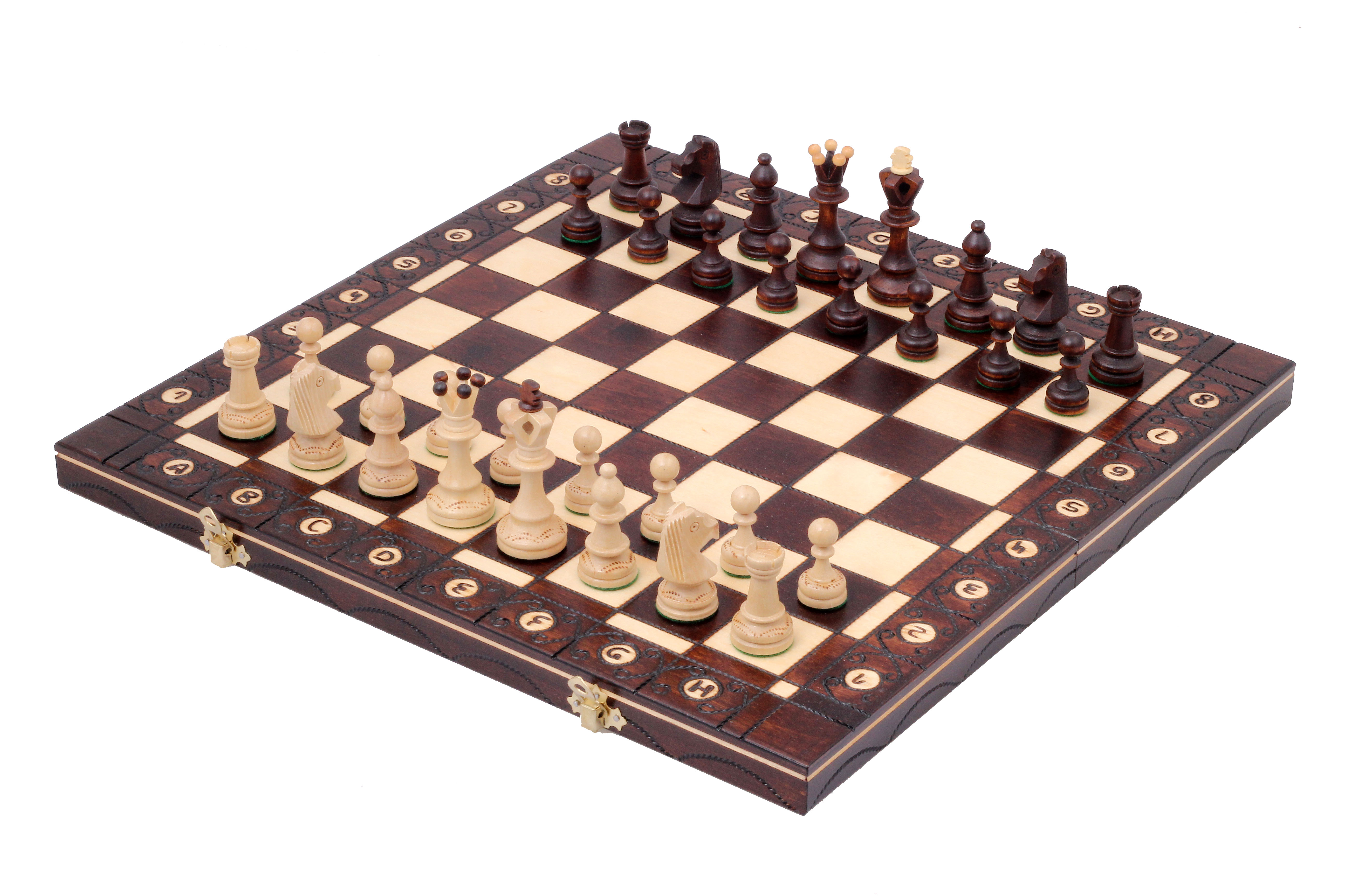 Schach; Sehr schönes Schachspiel aus Holz SENATOR B 41 x 41 cm KH 80 mm 