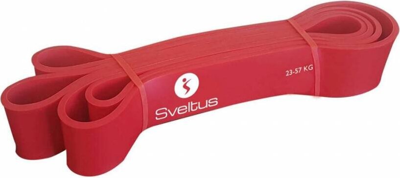 Widerstandsband Sveltus Powerband rot 23-57 kg, Größe: OSFA