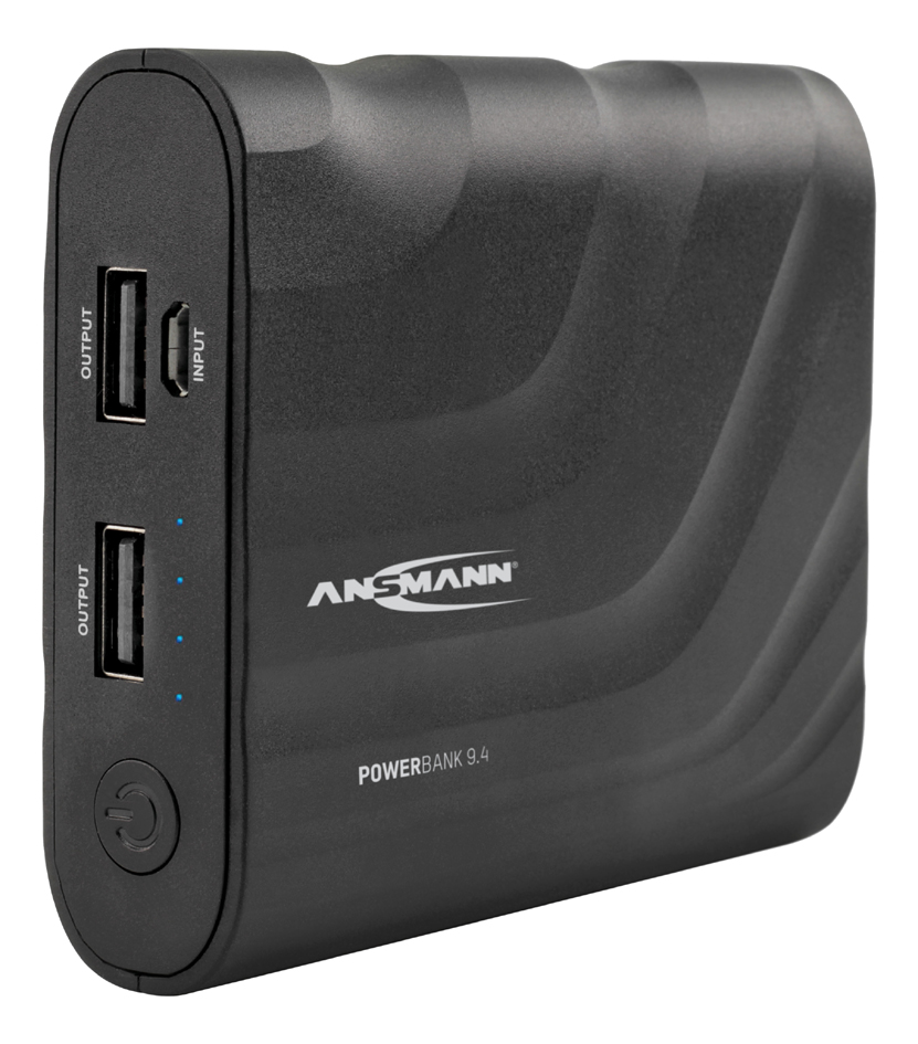 ANSMANN Powerbank 9.4 Kapazität: 8.800 mAh Farbe: schwarz 1700-0089
