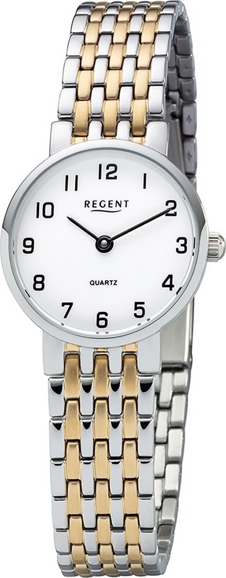 Regent kovové dámske hodinky F-1158 náramok hodinky strieborné zlaté kovový náramok D2URF1158