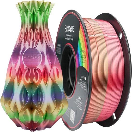 OEM Veelkleurig 3D-printers PLA-filament 175 mm 003 mm 1 kg zijde-metaal-glans regenboog snelle kleur gradient 2026