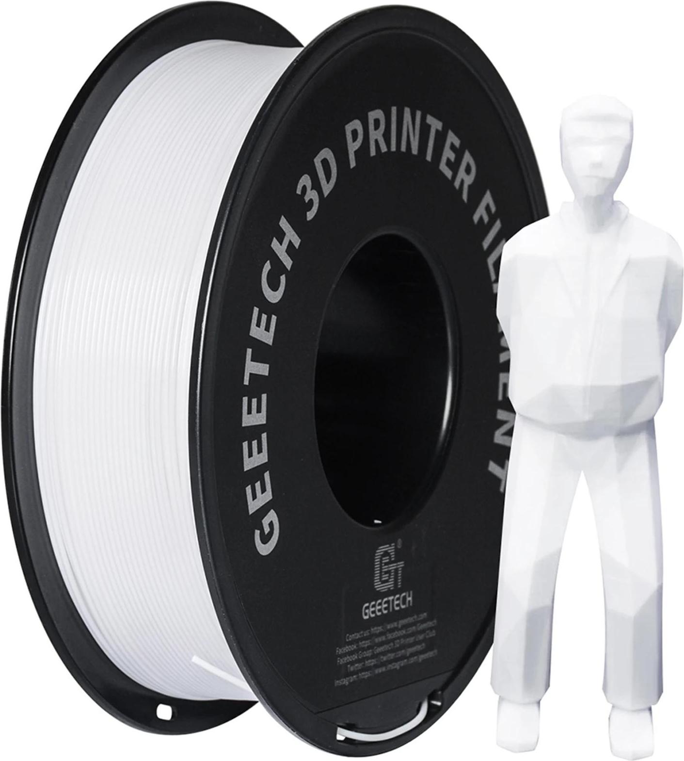 StarTech Geeetech PETG-Filament, 1,75 mm 3D-Druckerfilament, Weiß, Maßhaltigkeit ±0,03 mm, 1 kg Spule (2,2 lbs) 1005007632192359_12000041579721828