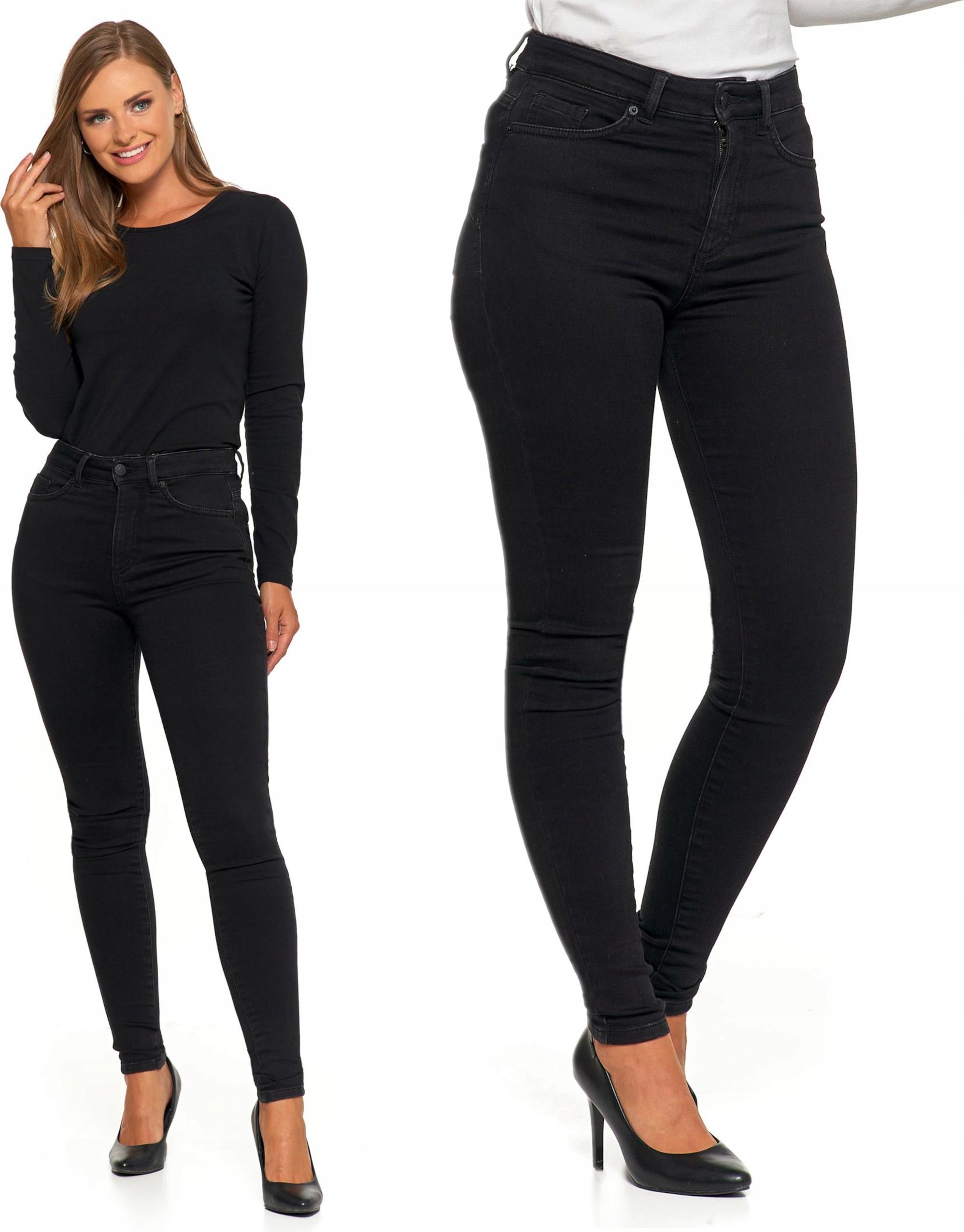 Jeans Damen Hose Skinny High Waist Classic Skinny Schwarz MORAJ Größe 36