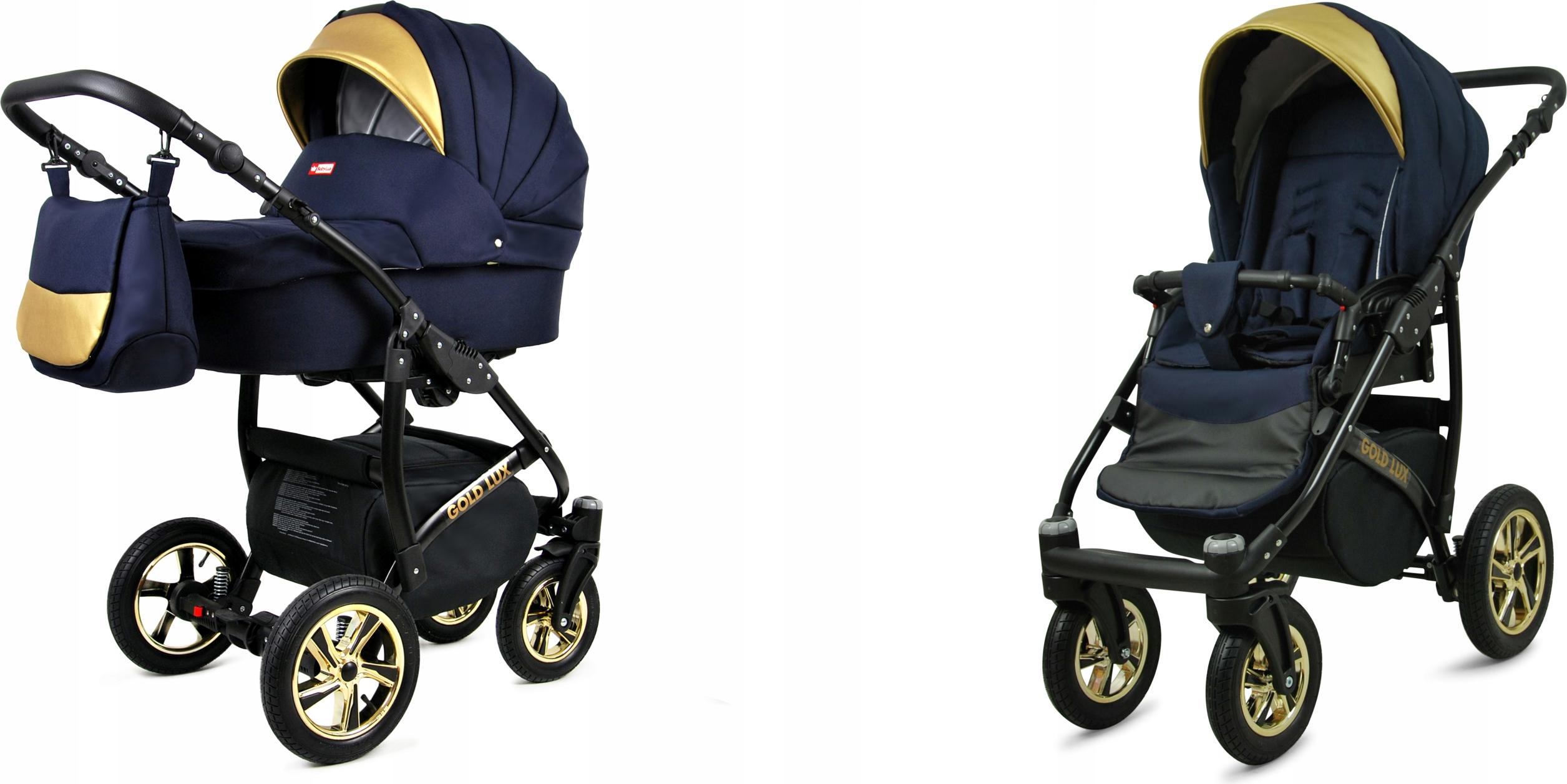 BabyLux Gold Lux | 2in1 Kinderwagen Set | Schell | Kombikinderwagen | Kinderwagenset | Buggy +