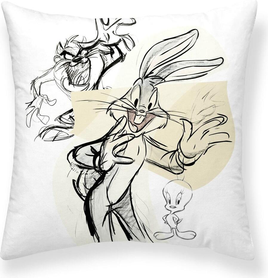 Big Buy Cooking Funda de cojín Looney Tunes Looney Sketch A Multicolor 45 x 45 cm