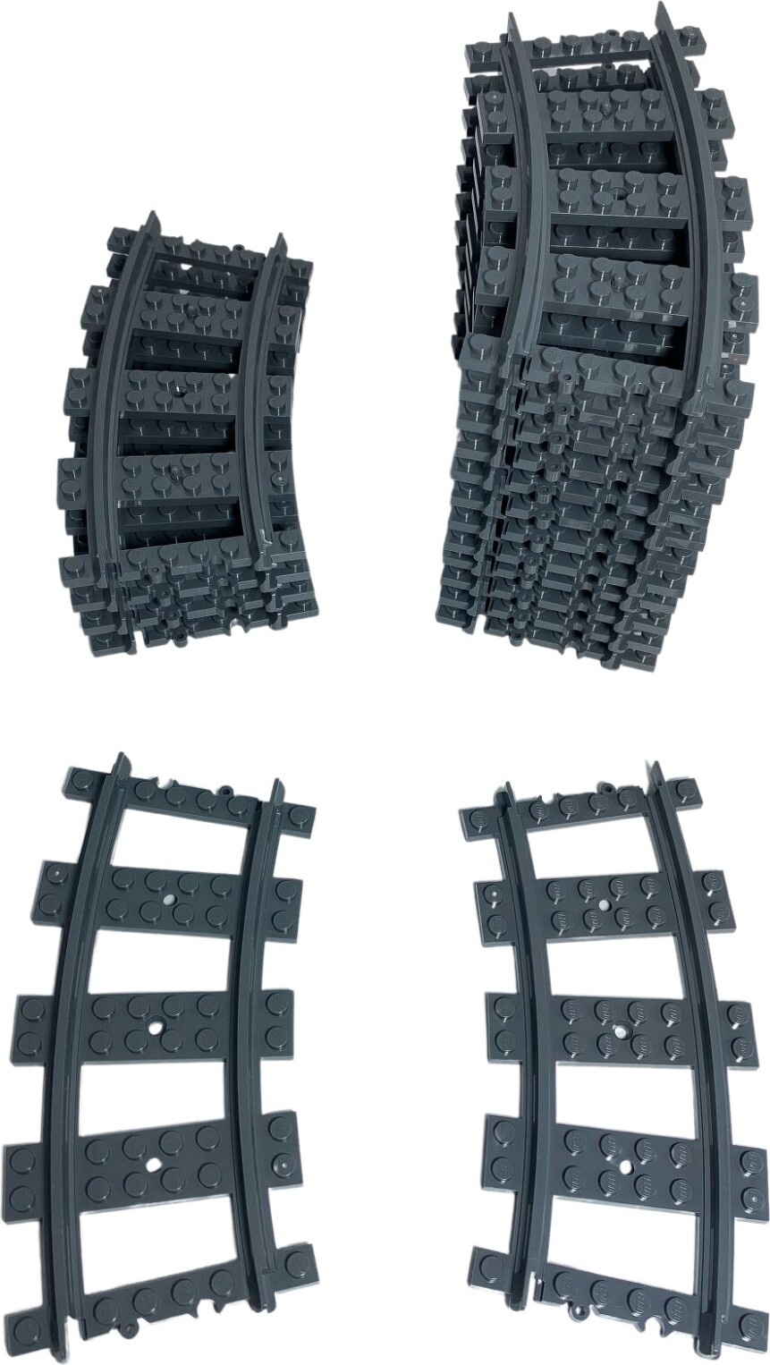 LEGO® City Železničné koľaje Krivá tmavosivá - 53400 NOVINKA! Množstvo 25x