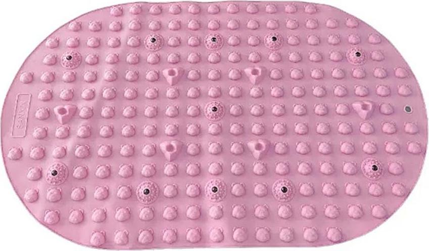 INF Fußmassage Matte mit Noppen - Silikon Akupressur Pad für Tiefenmassage Rosa 400914