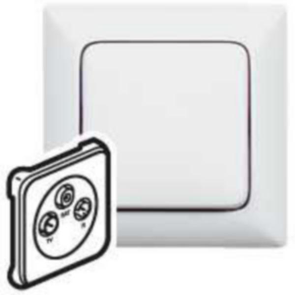 LEGRAND SEANO RJ45-Abdeckung Ultraweiß – Für 1- Und 2-fach Datendosen, 765154, Recycling-Kunststoff, Modernes Design