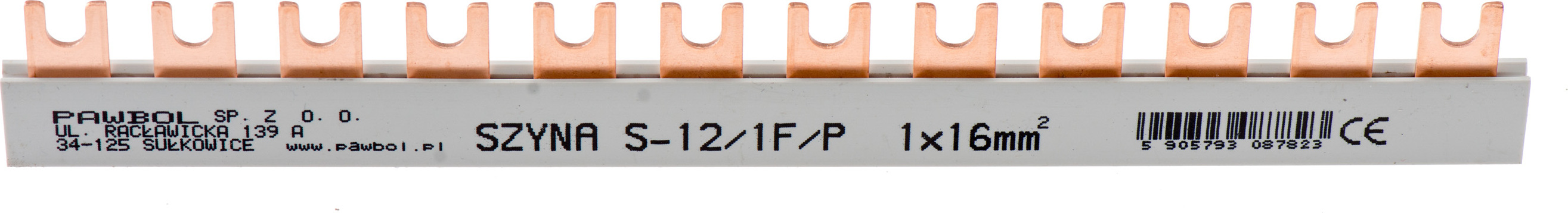Pawbol Anschlussstromschiene, Kamm 1F S-12 16mm2 E.4306