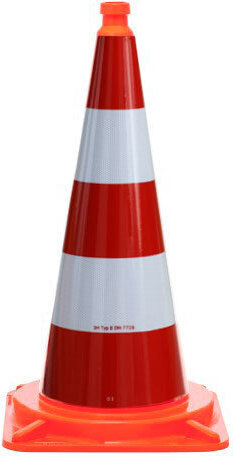 ES-Team TL Leitkegel PVC 75 cm BASt Prüfnummer V4-55 und V4-53 Klasse 3