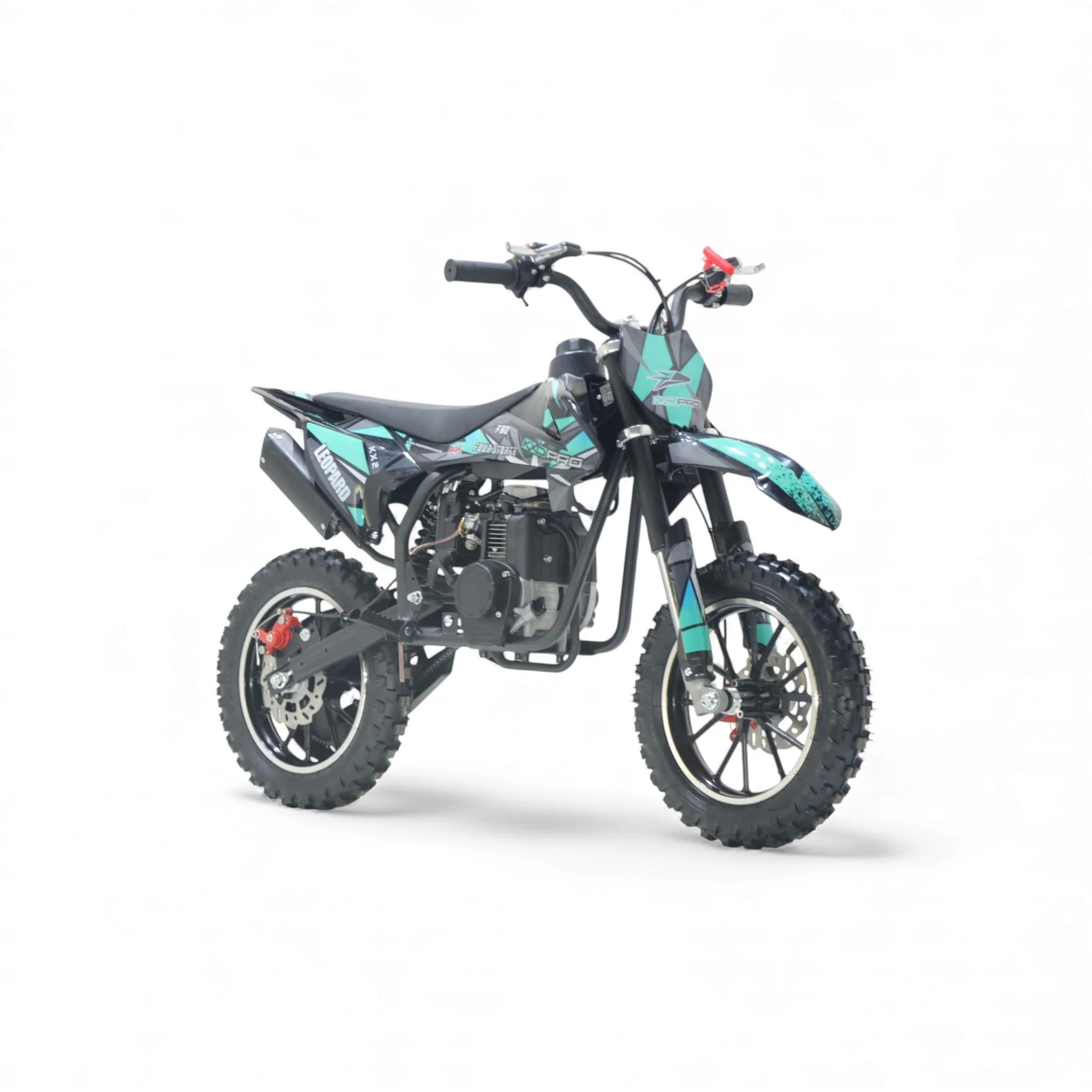 KXD 705 49ccm 4Takt Leopard Dirtbike Dirt Bike CrossBike Enduro DirtBike pocket 49cc Pitbike PocketBike Motocross Motorrad Motorbike Motorsport Türkis