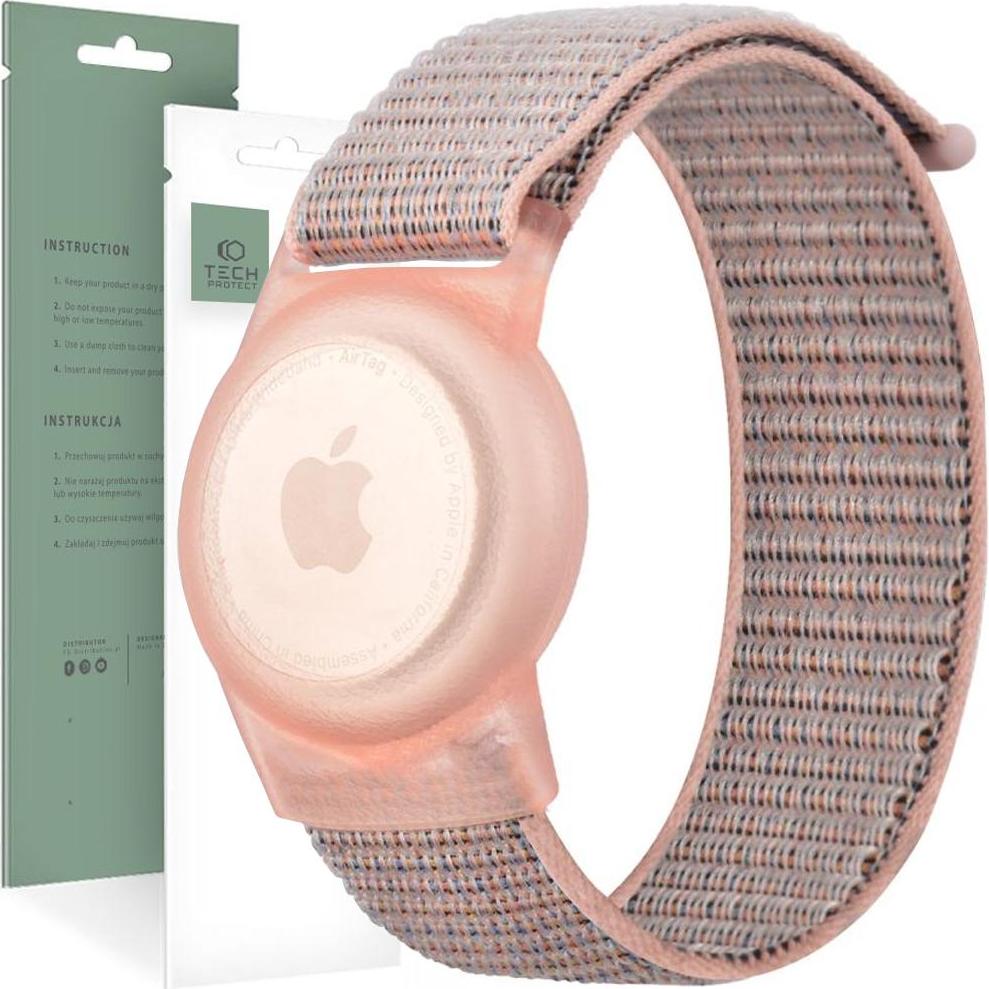 TicEaik Braccialetto AirTag Per Bambini Impermeabile Leggero | Supporto Nascosto Regolabile Per Apple AirTag (Colore Viola E Rosa)