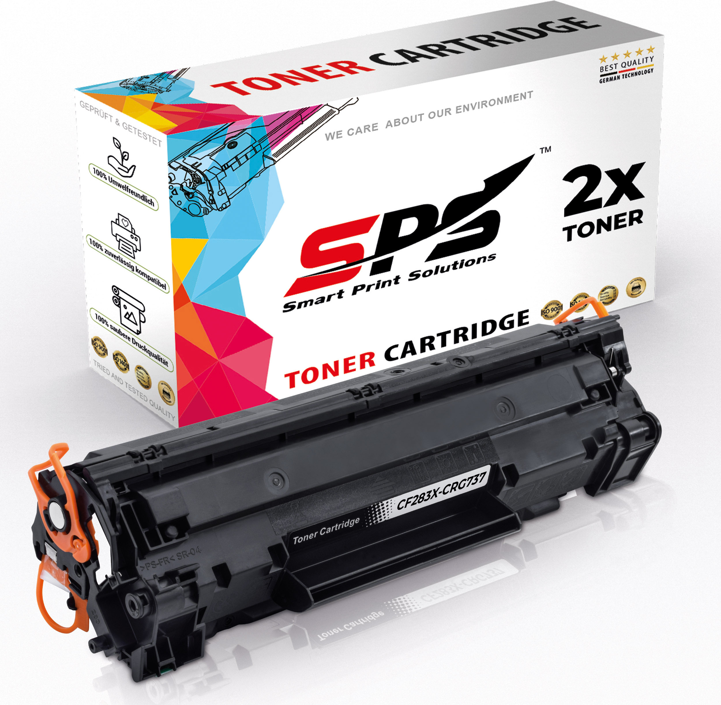sps 2x Kompatibel Canon 737 Toner Schwarz für Canon imageCLASS MF216n E2xBk_737-imageCLASSMF216n