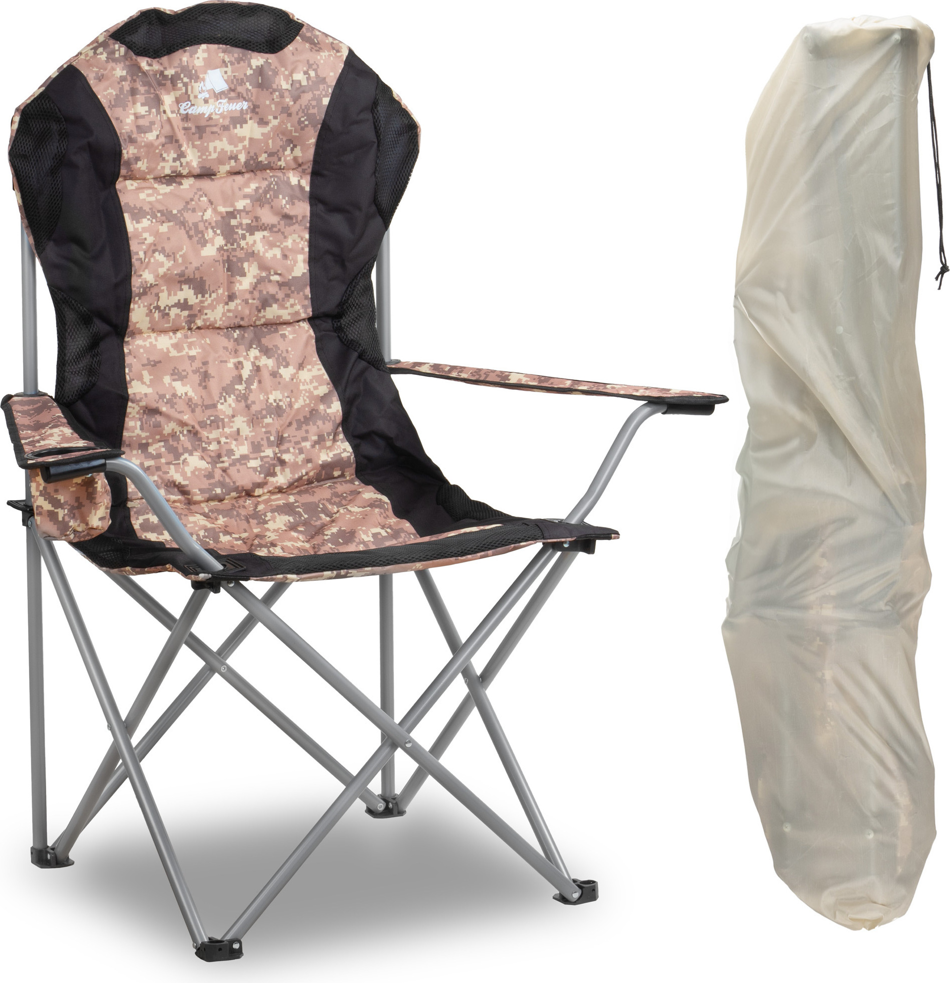 Sedia Da Campeggio Set Di 2 Sedie Da Campeggio Pieghevoli - Leggere, Con Portabicchieri, Fino A 120 Kg, Con Borsa Sedia Da Pesca Leggera E Portatile