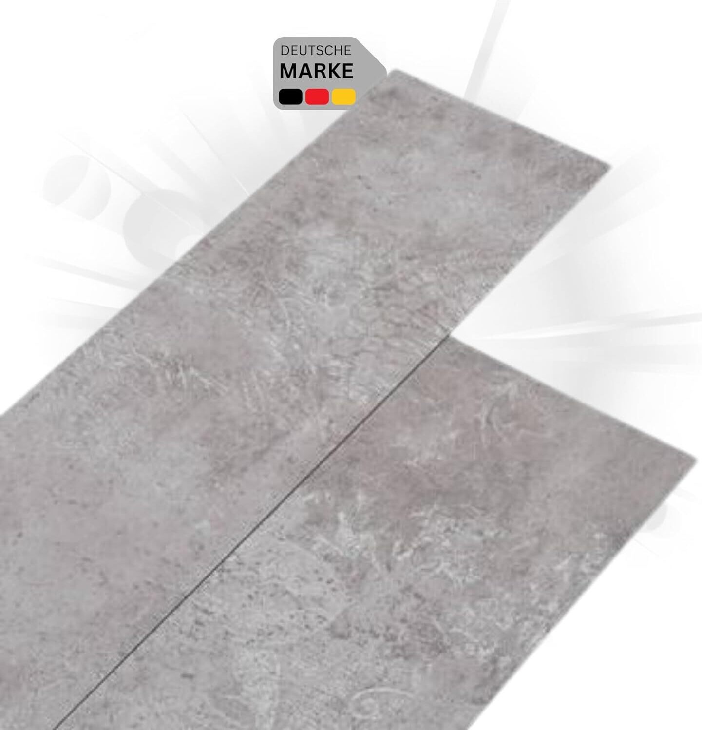 DELUKE® Laminat Dielen PVC selbstklebend wasserfest | 2mm Stärke, Rutschfest | Vinyl Bodenbelag Laminatboden Nachbildung-Dielen Fußbodenlaminat Boden Planken Dielenboden Vinylboden | Erdgrau , 5,02m²