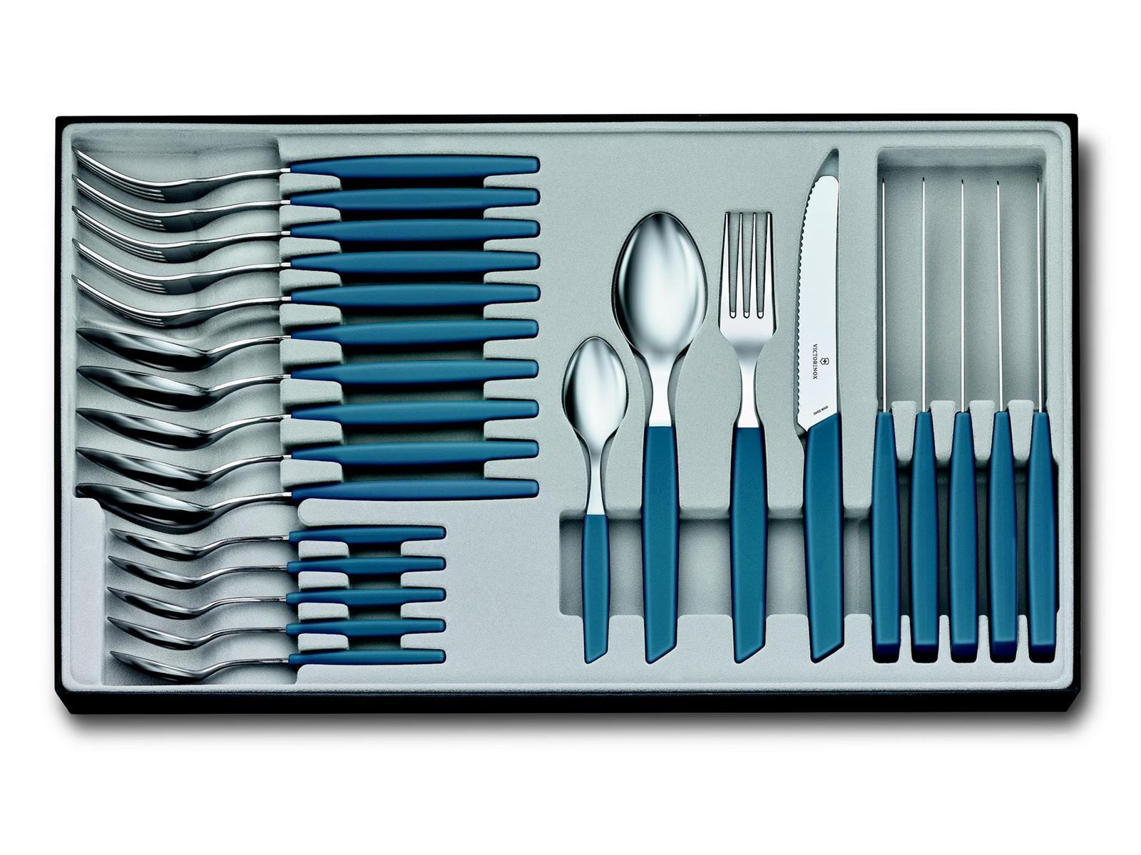 Victorinox Swiss Army Victorinox Swiss Modern Besteck-Set 24 tlg. Blau 6.9096.11W2.24