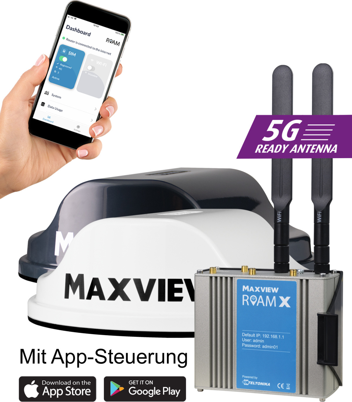 Maxview Lte Antenne Und Router, Roam X, Farbe:antharzit MV9961846.2