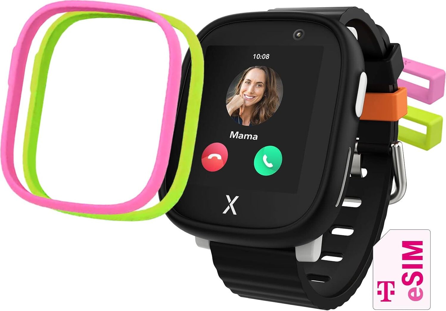 XPLORA X6 ESIM KIDS Smartwatch: GPS tracker, SOS, fotoaparát, krokomer, rodičovská aplikácia - poukážka Amazon v hodnote 30 € po aktivácii SIM karty, čierna