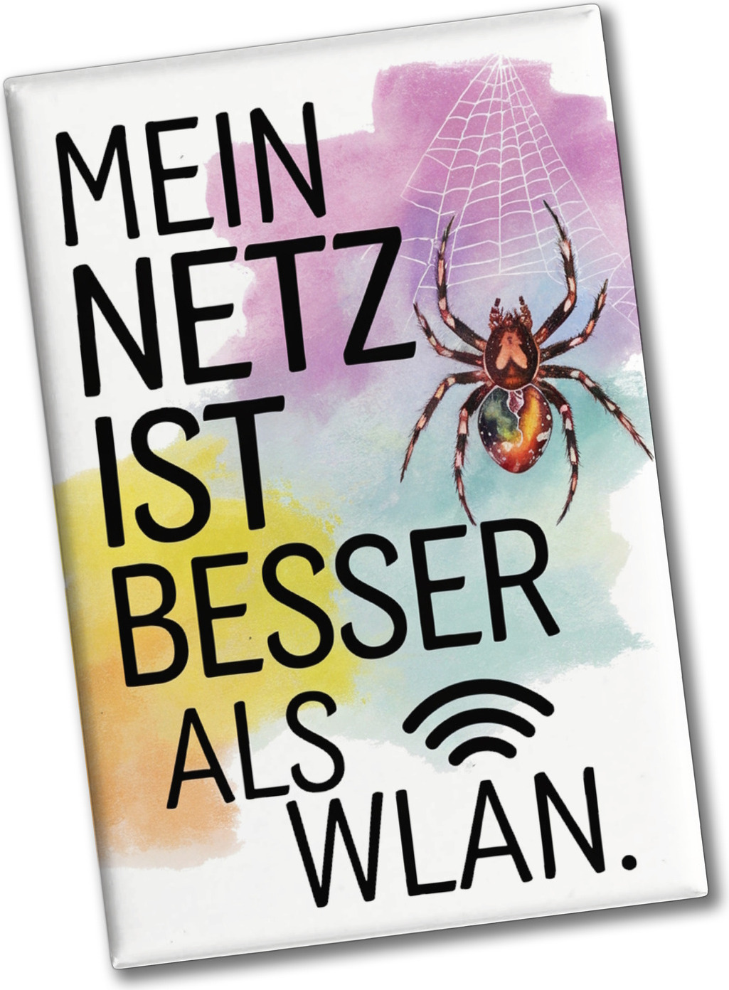 speecheese Mein Netz ist besser als Wlan Souvenir Souvenir Magnet mit Spinne
