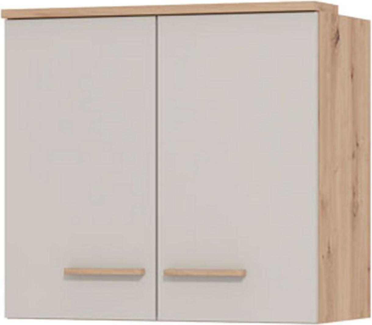 Dmora Küchenvitrine, Sarazena 60x31x56h cm Beige, 1 Regal, 2 Türen