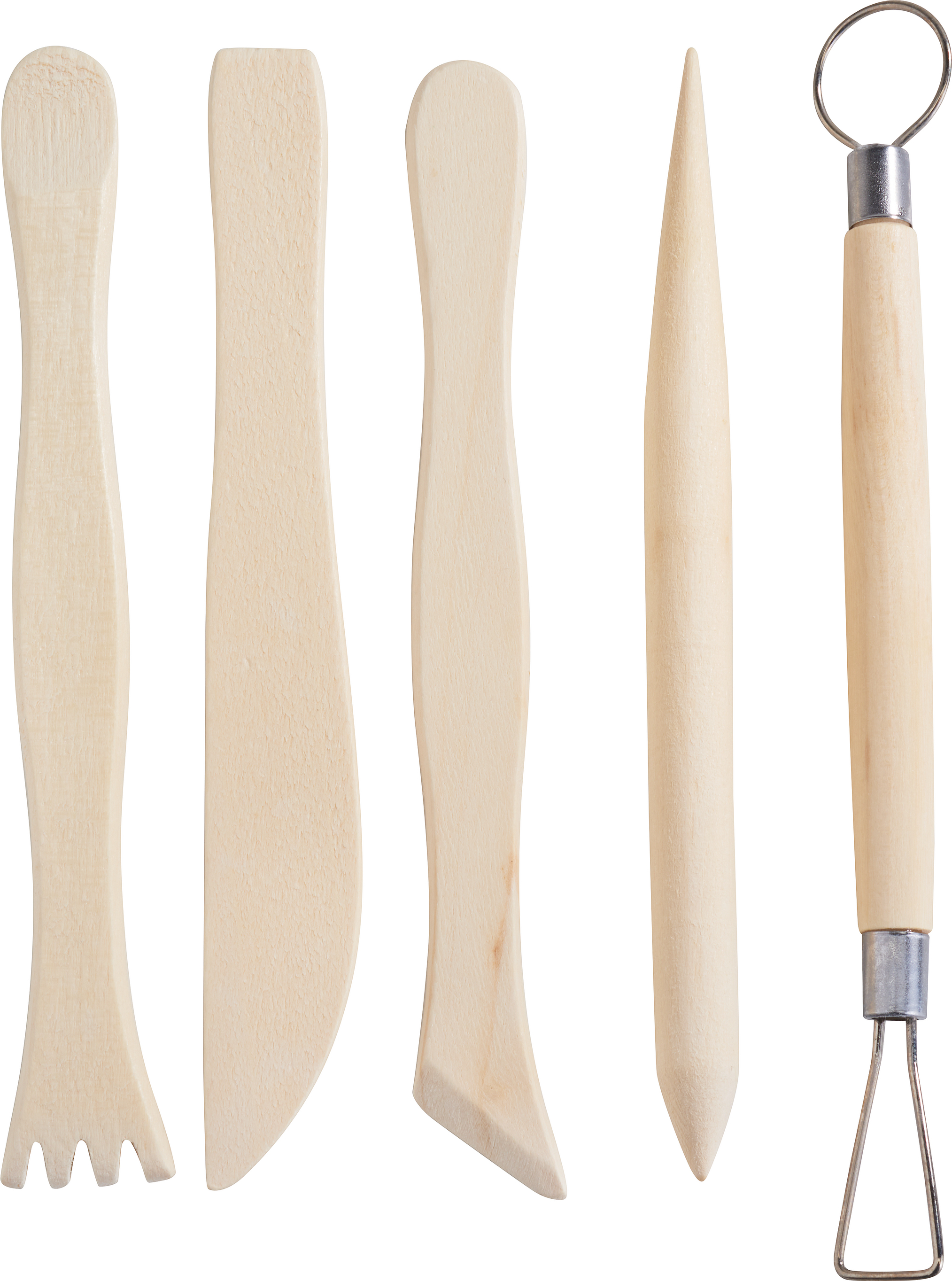 VBS Modellierwerkzeug-Set, Holz, 5-tlg.