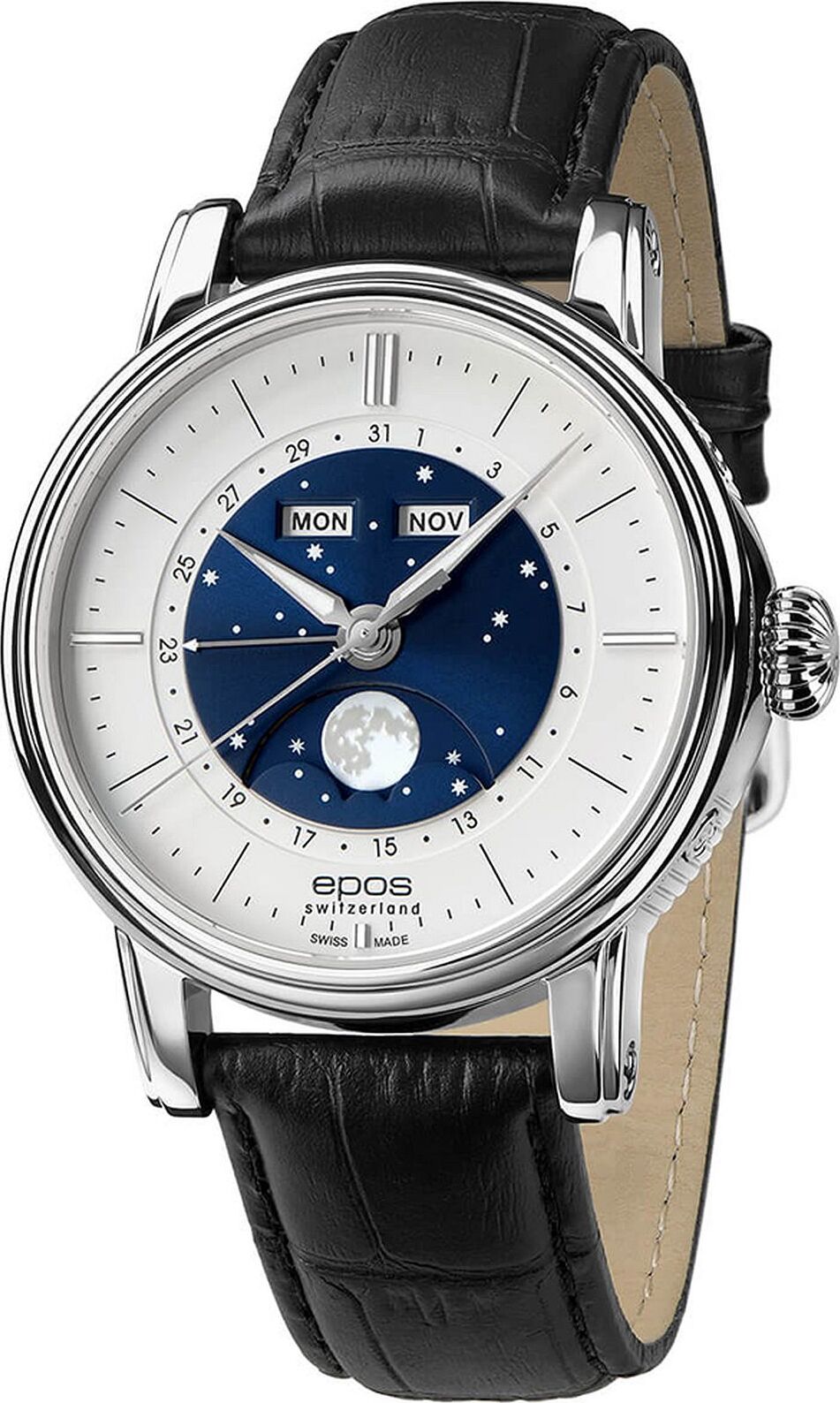 Hodinky Epos 3439.322.20.18.25 čierne