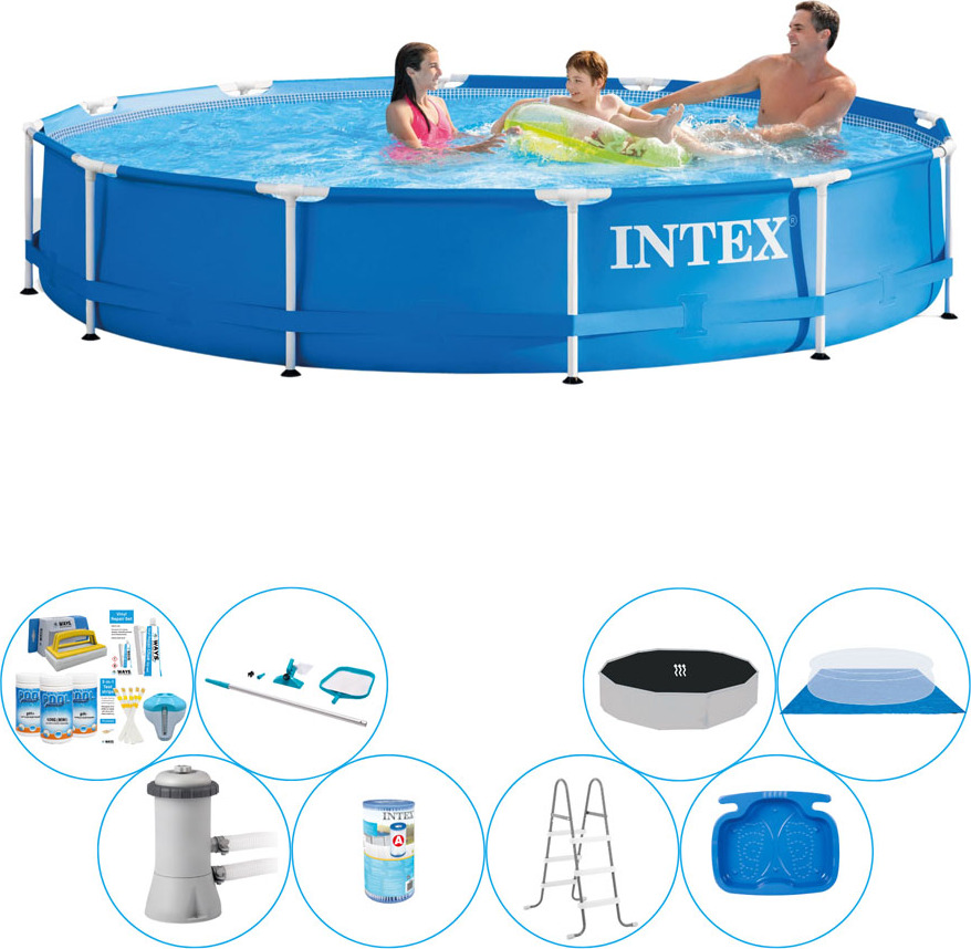 Bazénová súprava Deluxe - kovový rám Intex Beef 366x76 cm