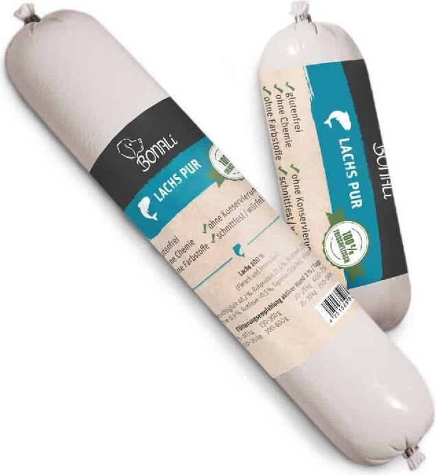 Bonali Hundewurst Lachs pur 600g 12 Stück