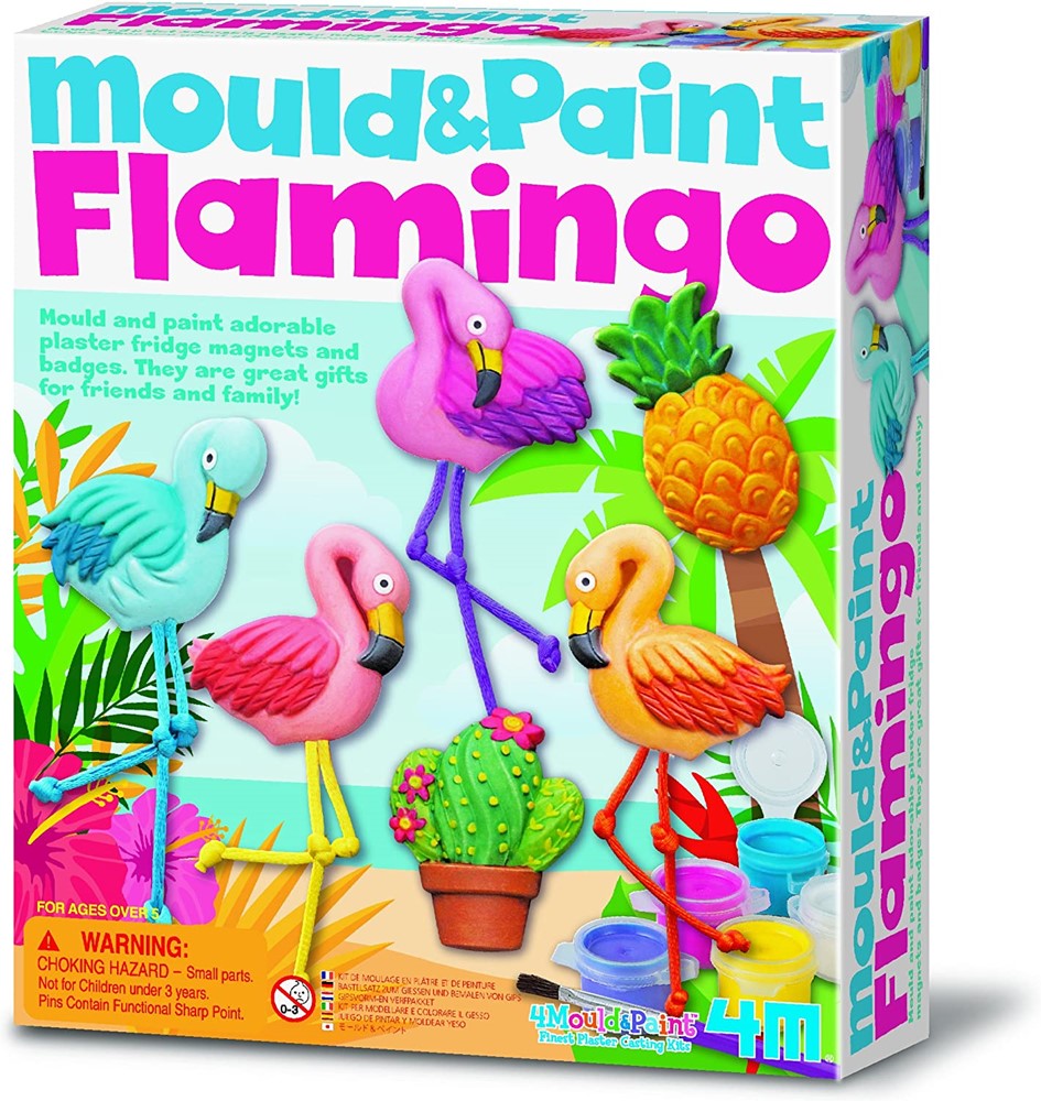 Dam 4m Flamingo-Gipsguss und Bemalung mit Magneten 5604736