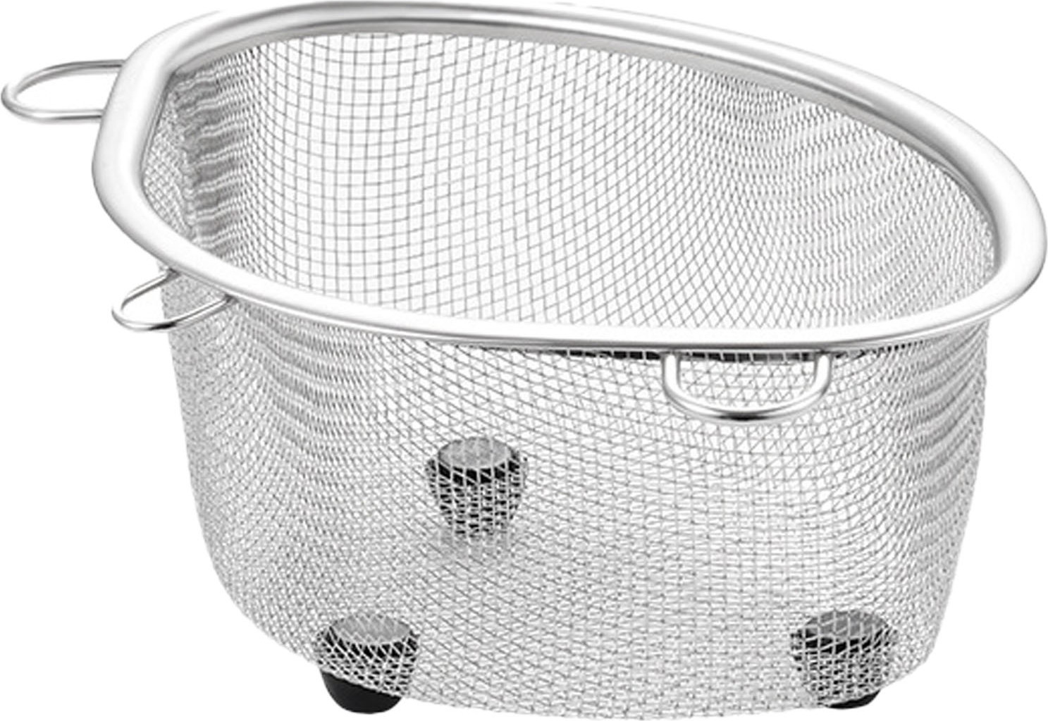 Cocosity Dreieck Spüle Siebkorb,Edelstahl Dreieck Lebensmittel Filter,Ecke Spüle Abtropffläche,Dreieck Spüle Abtropffläche,Spüle Dreieck Filterkorb,Küche Spüle Ecke Abtropffläche