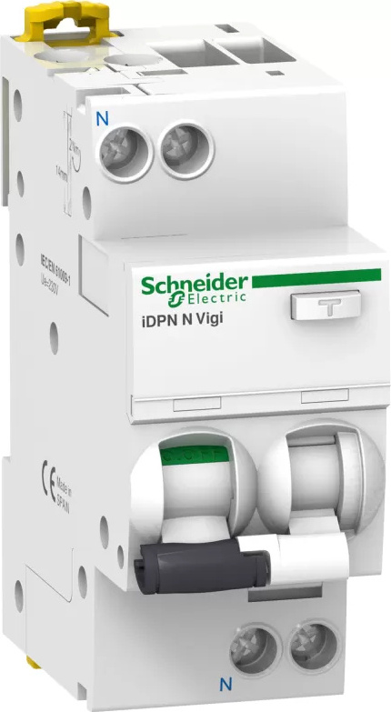 APC/Schneider Electrics Schneider Electric FI/LS-Schalter 10A C 10mA A A9D02610 Polzahl (gesamt) 2, Anzahl der abgesicherten Pole 1, Bemessungsspannung 230V, Bemessungsstrom 10A, Bemessungsfehlerstrom 0,01A, Fehlerstrom-Typ A, Bemessungsabschaltvermögen nach EN 60898 6kA, Freque (A9D02610)