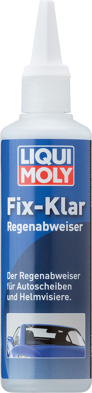 LIQUIMOLY Regenabweiser Fix-Klar für Autoscheiben, mit Schutzfilmeffekt, Regentropfen perlen ab, einfaches Entfernen von Insekten, Eis und Schnee, 125 ml 357060