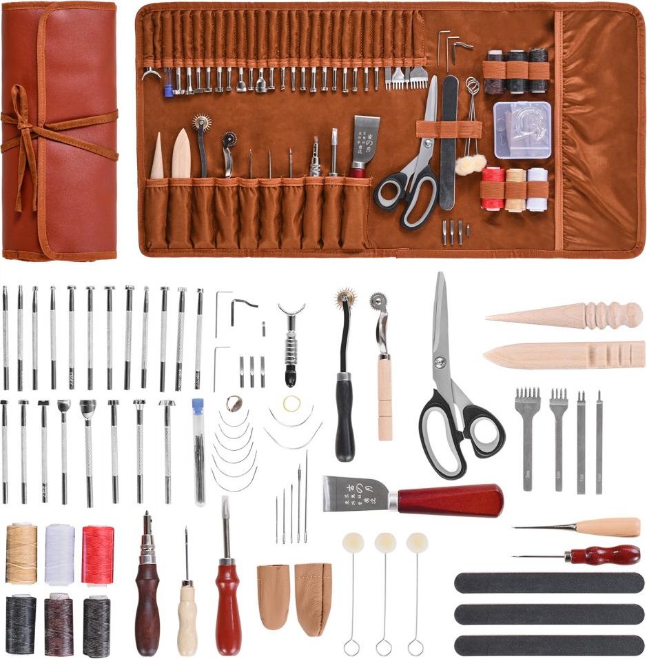 StarTech Lederbearbeitungswerkzeug Set 72-teilig - Prägewerkzeug, Stanzwerkzeug & Näharbeiten - Werkzeuge für Lederarbeiten PGGJTZPGGJB7X3WXJV0