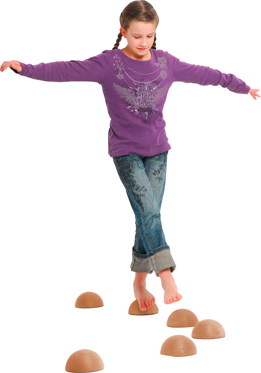 Sport-Tec Balancier-Halbkugel aus Massivholz Balancierspiel, Balance Spiel, Kinder 02450