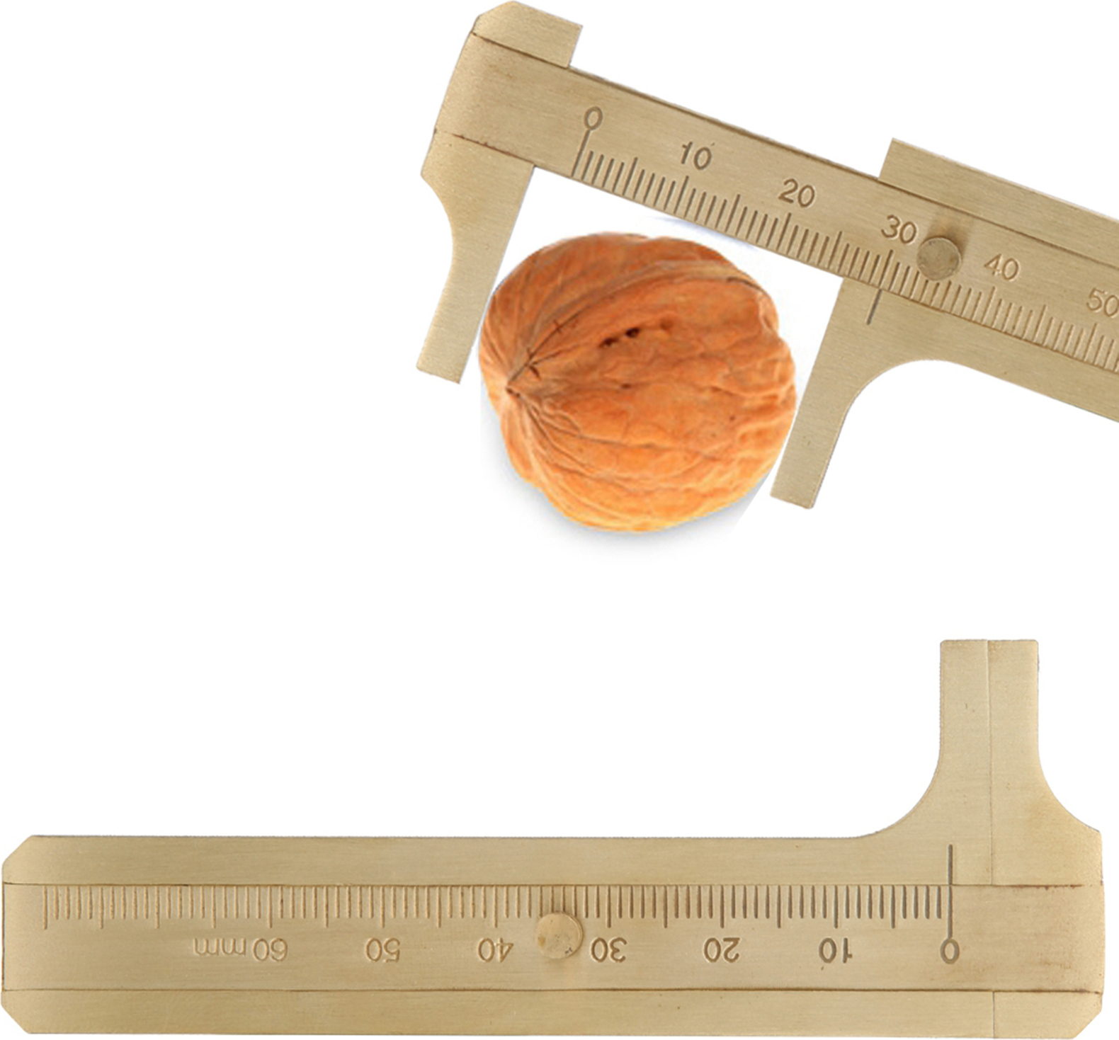Cocosity Messschieber,Messschieber aus Messing,Schmuckmessschieber,Messwerkzeug,Messschieber Lineal