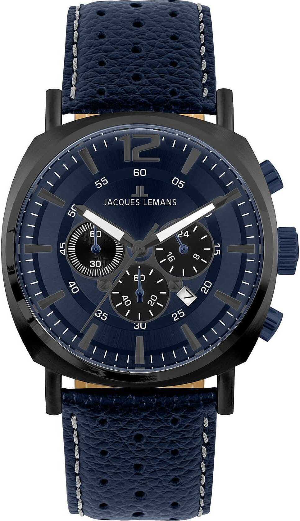 Chronograph Jacques Lemans Schwarz Kollektion Lugano - mann