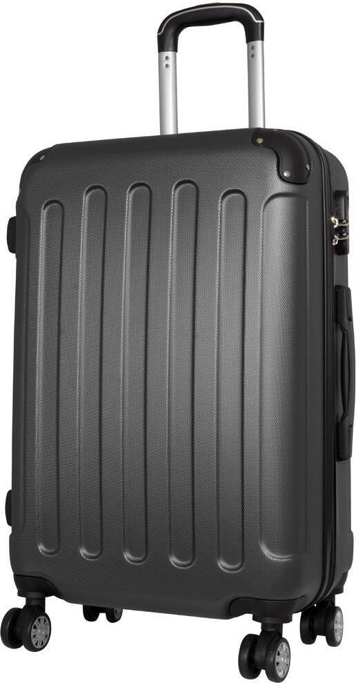 Warenhandel König ABS Hartschale Reise Koffer Trolley Gepäck vier 360° Rollen Gronau Anthrazit Gr. L
