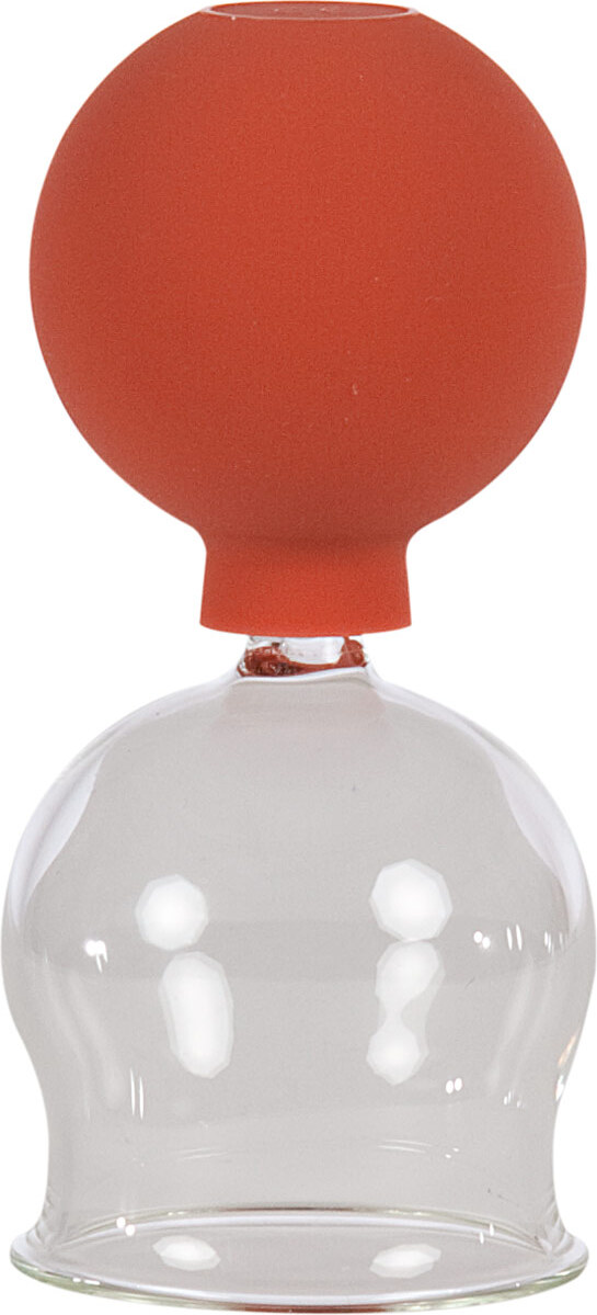 Sport-Tec Schröpfglas mit Ball 5,5 cm, Schröpfgläser mit Saugball, medizinisch Schröpfen 27206