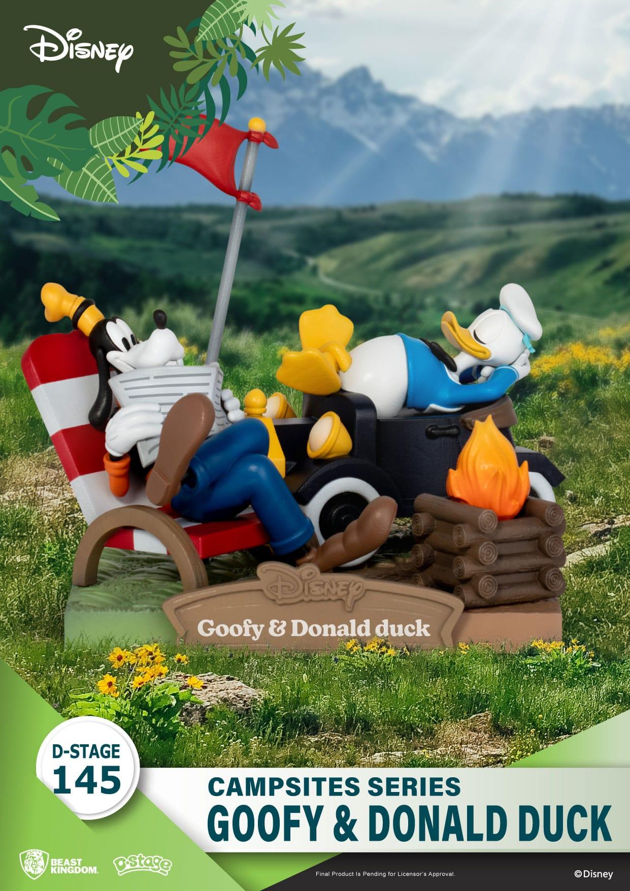 Beast Kingdom Toys Disney D-Stage Campsite Series PVC Diorama Goofy & Donald Duck 10 cm 646