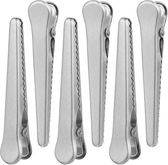 OEM 12er Set Edelstahl-Schlauchverschluss, Reißverschluss, Reißverschlüsse für Taschen, Lebensmittel, Kaffee, Brot, Verschluss für Verpackung, Schlauchverschluss für Lebensmittelbeutel, Luftpumpenschlauchverschluss 2026